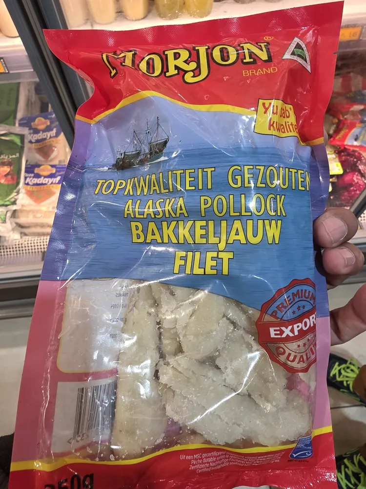 Gezouten Alaska pollock bakkeljauw filet