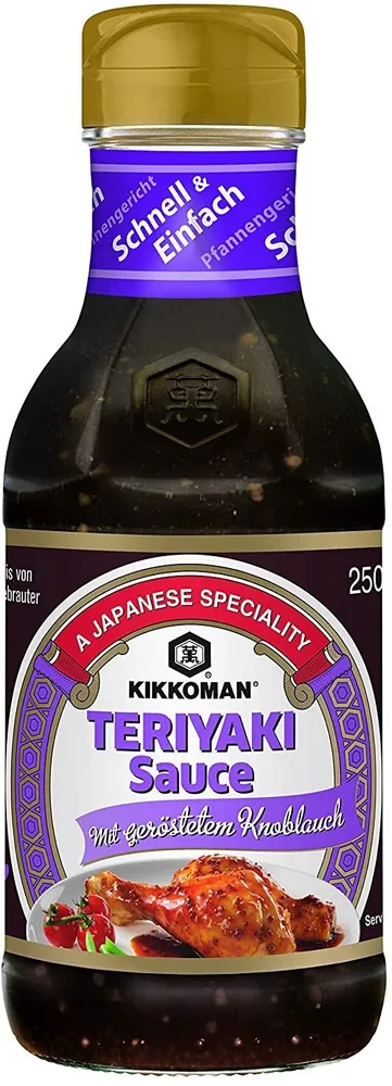Teriyaki Sauce mit geröstetem Knoblauch