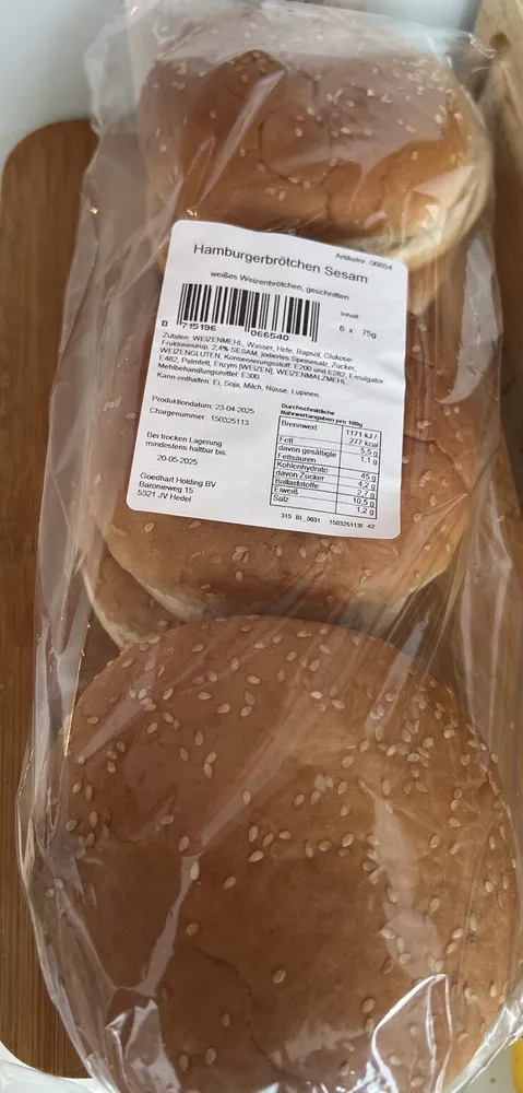 Hamburgerbrötchen Sesam