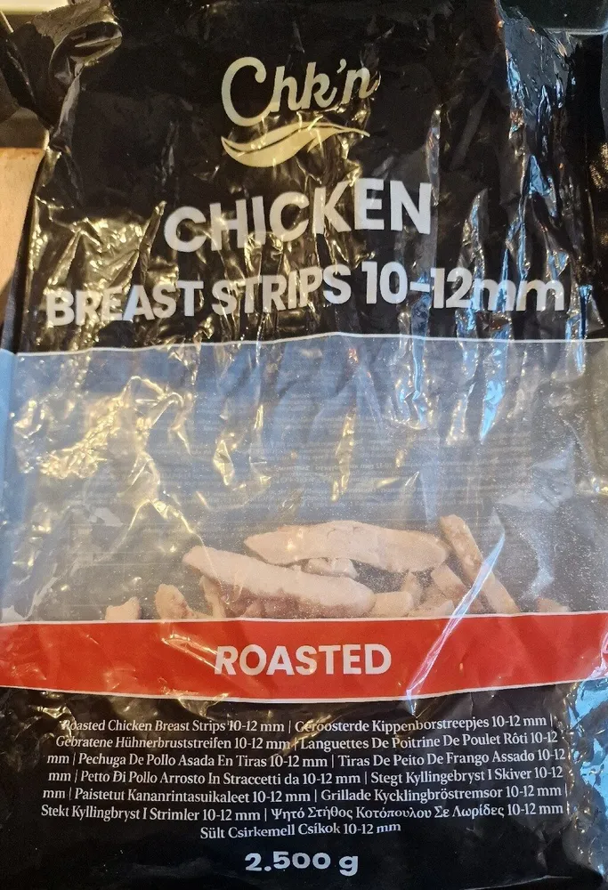 Roasted Chicken Breast Strips 10–12 mm