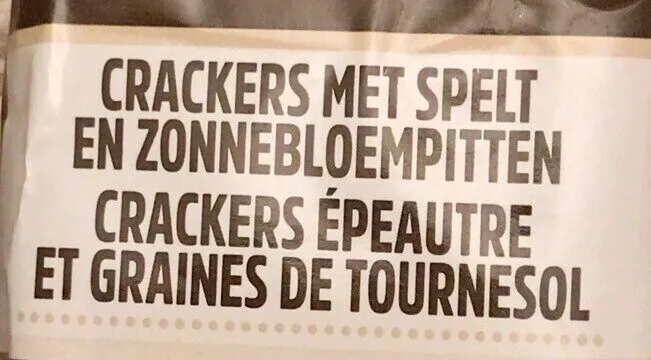 Crackers épeautre et graines de tournesol