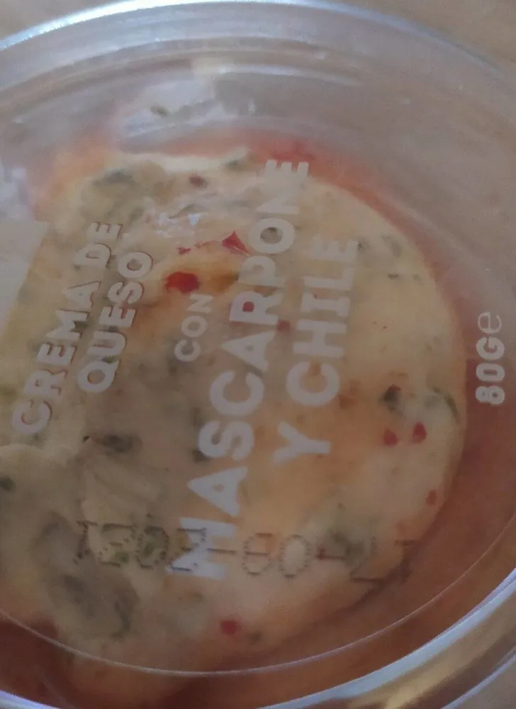 Crema de queso con mascarpone y chile