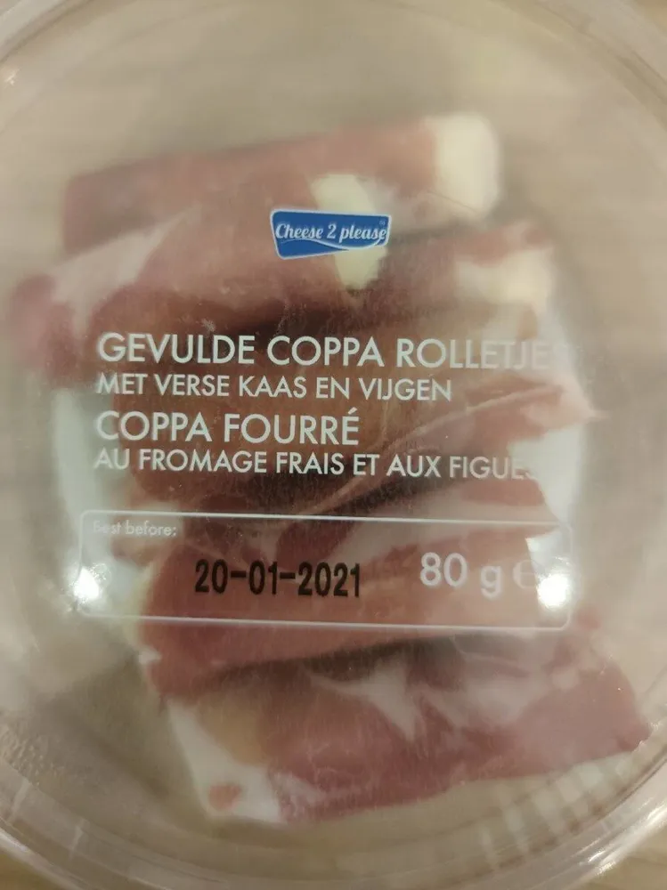 Coppa fourré au fromage frais et aux figues