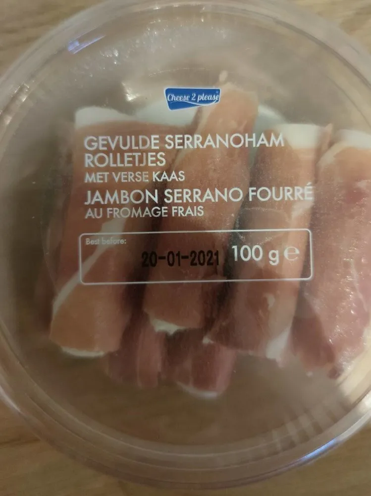 Jambon Serrano fourré au fromage frais