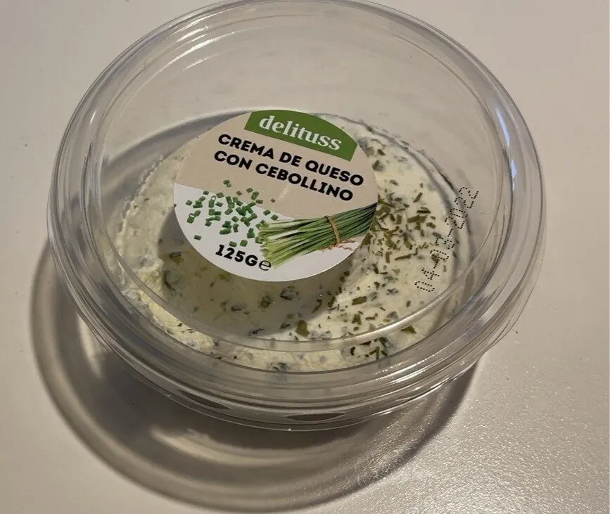 Crema de queso con cebollino