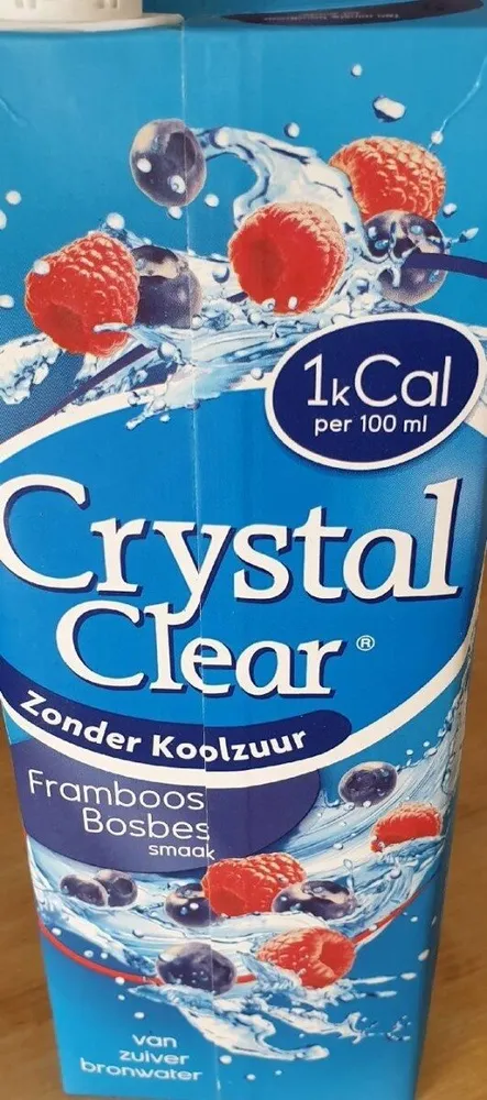 Crystal clear framboos bosbes