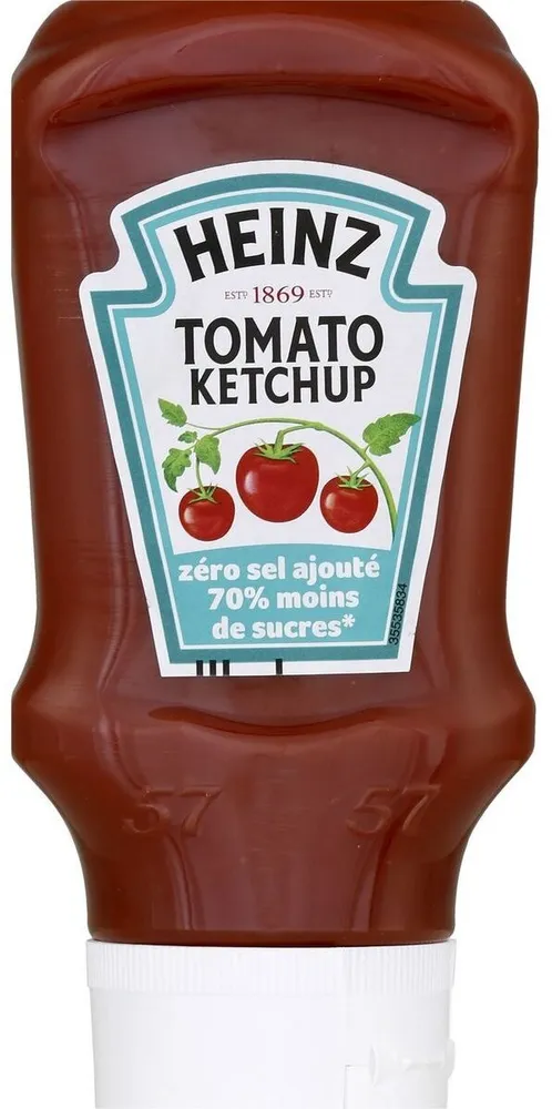 Ketchup zéro sel ajouré, 70% moins de sucres