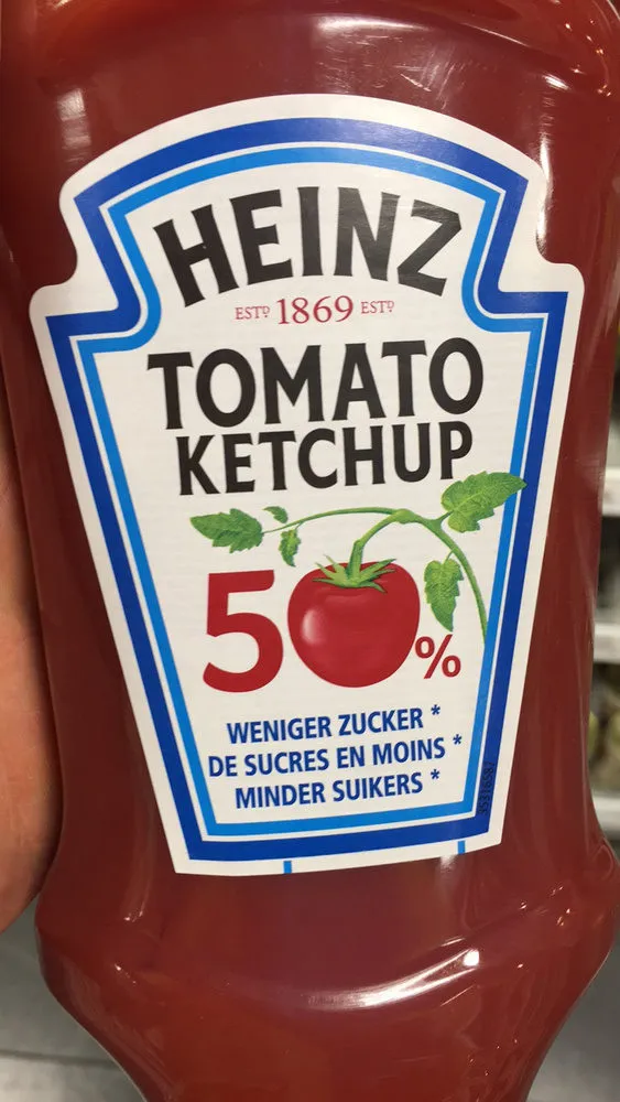 Heinz ketchup 50% moins sucres