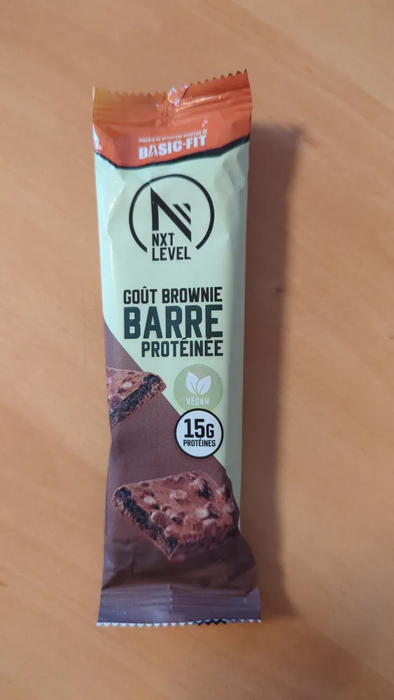 Goût brownie barre protéinée