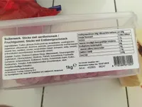 Fruchtgummi Sticks, Mit Erdbeergeschmack
