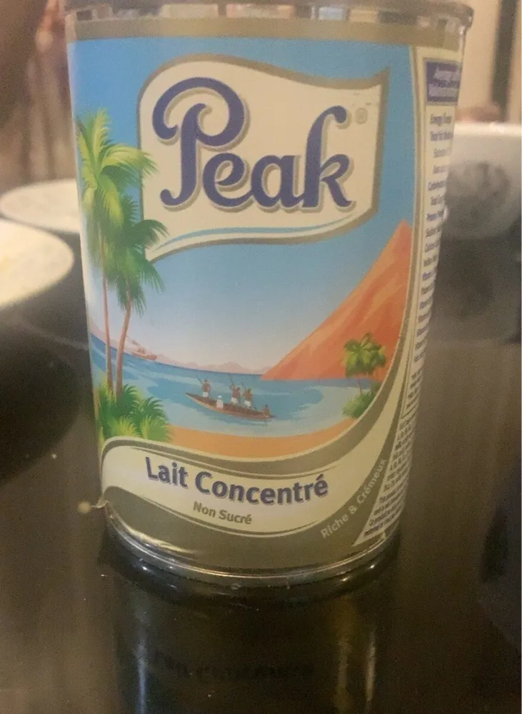 Lait concentré non sucré