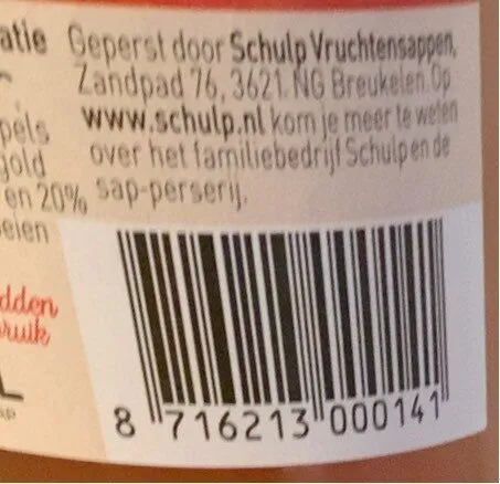 Ambachtelijke geperste appel en aardbeien