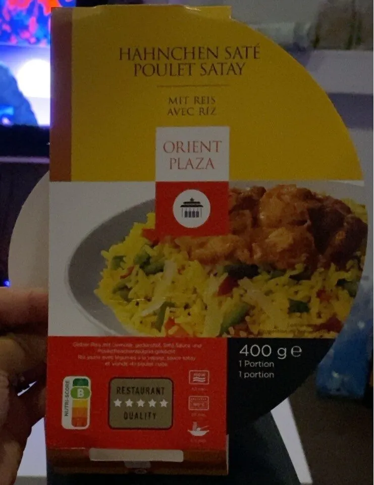 Poulet satay avec riz