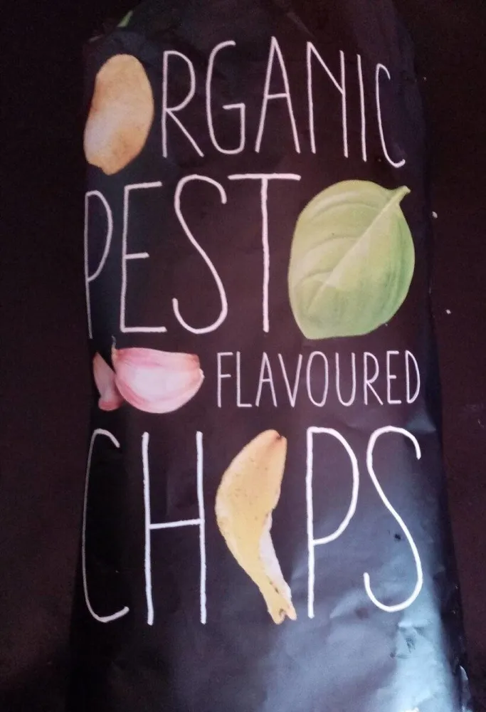 Organic pesto flavored chips