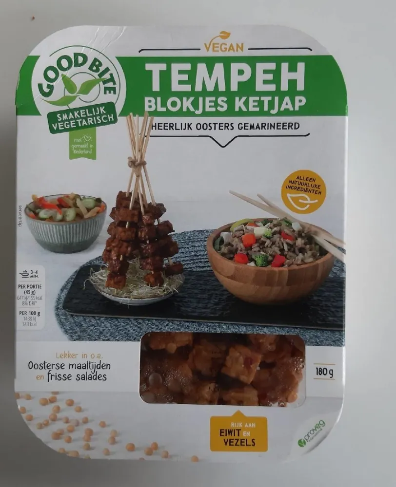 Tempeh blokjes ketjap