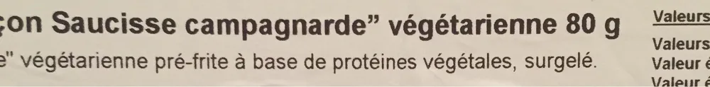 Saucisse campagnarde