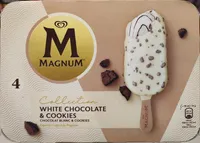 MAGNUM Glace Bâtonnet Chocolat Blanc & Cookies 4x90ml