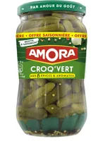 AMORA Croq'Vert Cornichons Fin aux 6 Epices & Aromates - Offre Saisonnière - 350g