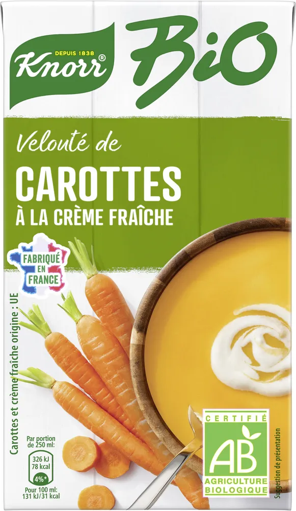 Knorr soupe bio carotte 1l