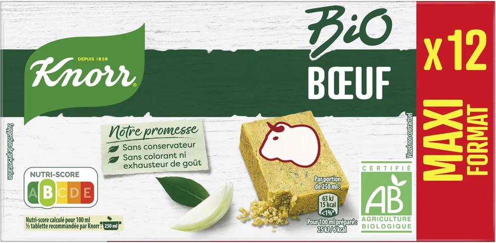 Knorr bio boeuf promo x12