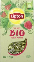 Lipton Thé Vert Bio Menthe Fraise Vrac 80g