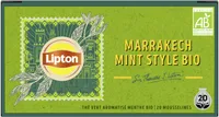 Lipton Thé Vert Bio Marrakech Mint 20 Sachets Mousseline