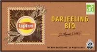Lipton Thé Noir Bio Darjeeling 20 Sachets Mousseline