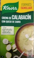 Crema de calabacín con queso de cabra