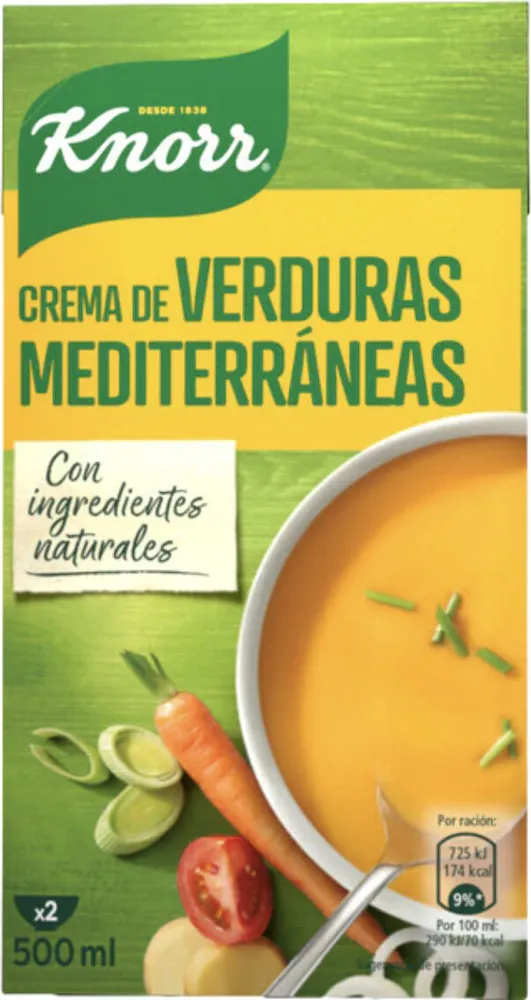 Crema de verduras mediterráneas
