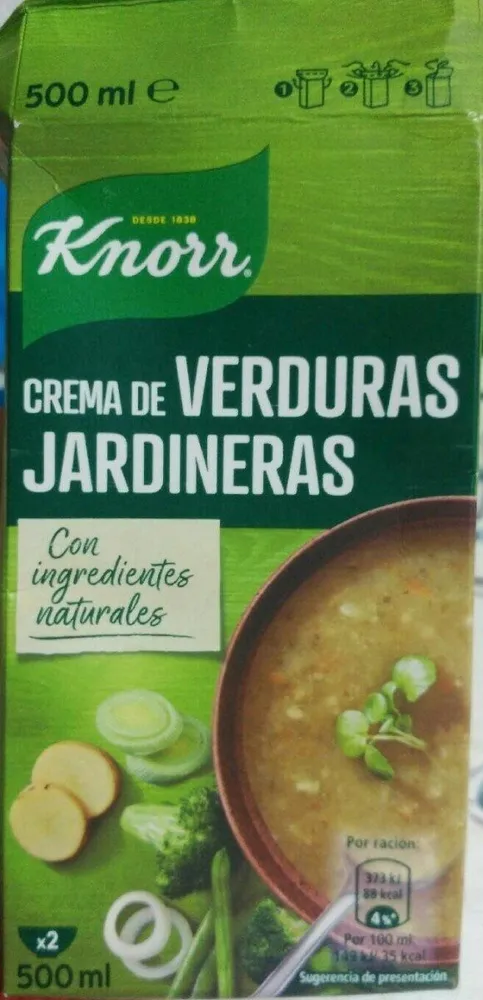 Crema de verduras jardineras envase 500 ml