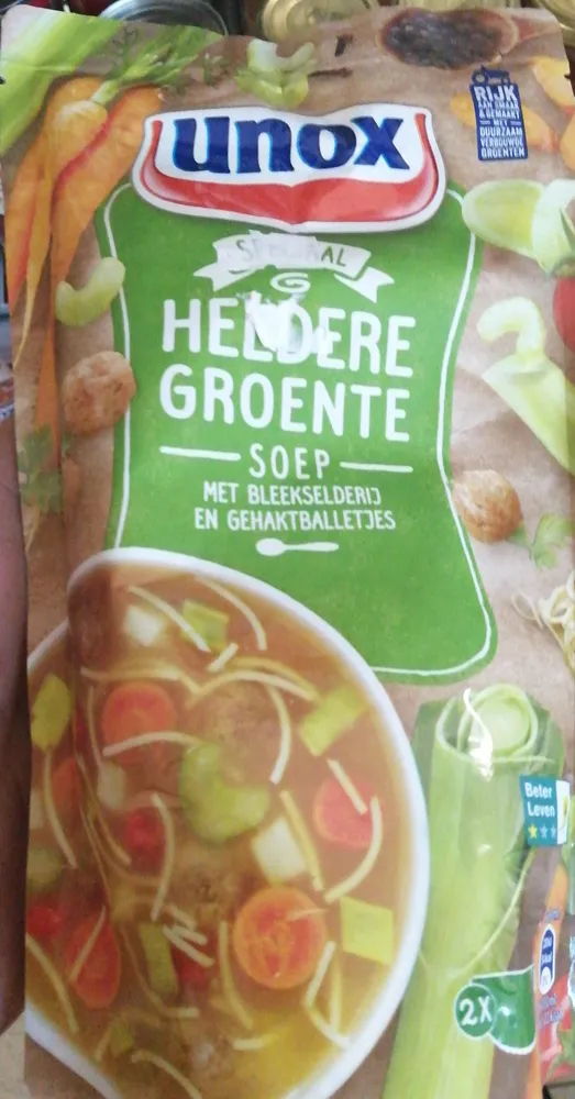 Heldere groentensoep