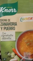 Crema de zanahoria y puerro