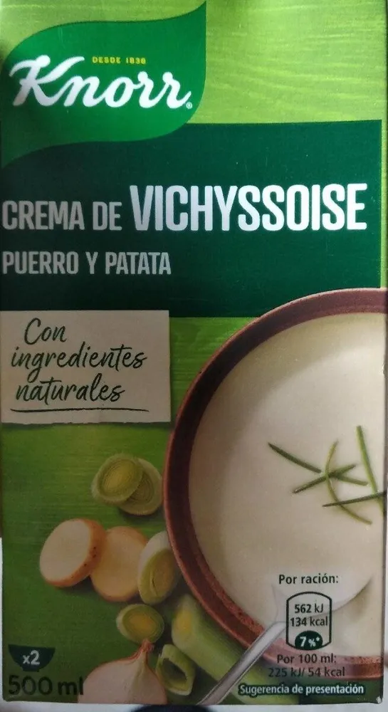 Crema vichyssoise puerro y patata envase 500 ml