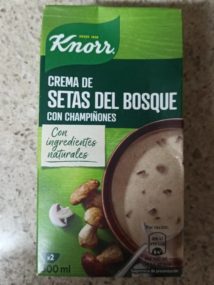 Crema de setas del bosque con champiñones