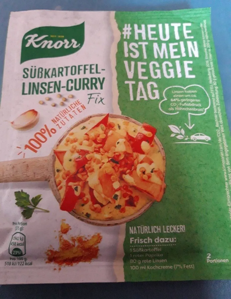 Süßkartoffeln-Linsen-Curry