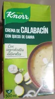 Crema calabacín con queso de cabra
