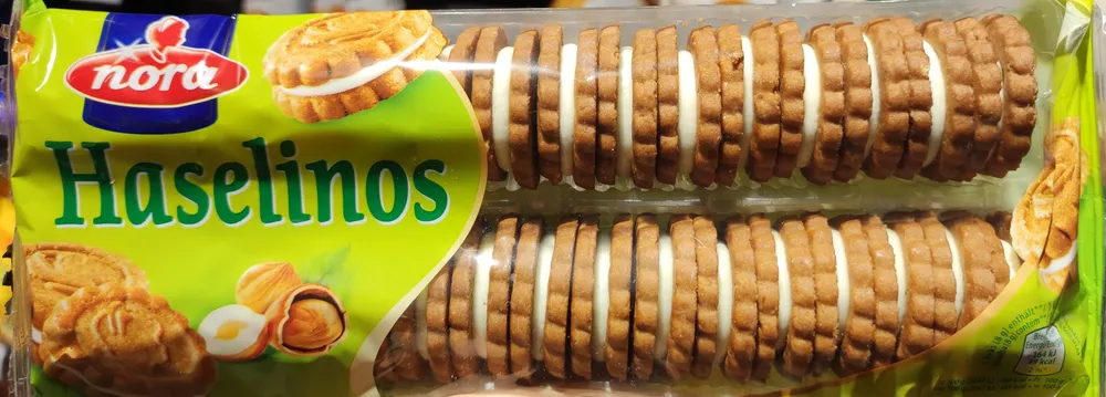 Haselinos Feines Haselnuss Gebäck Mit Creme Gefüllt