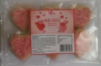 Herz Kekse Knuspriger Keks mit Erdbeer-Cremefüllung