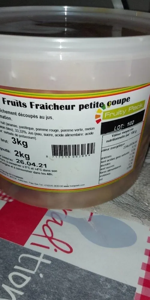 Salade de fruit fraîcheur petite coupe