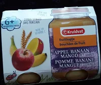 Bouchées de fruit pomme banane mangue