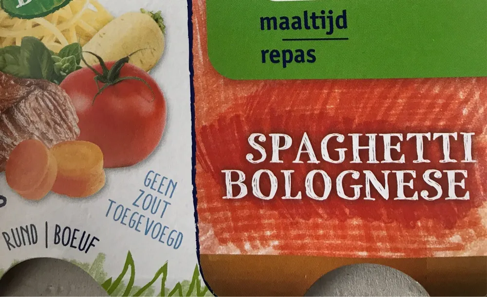 Repas spaghetti bolognede