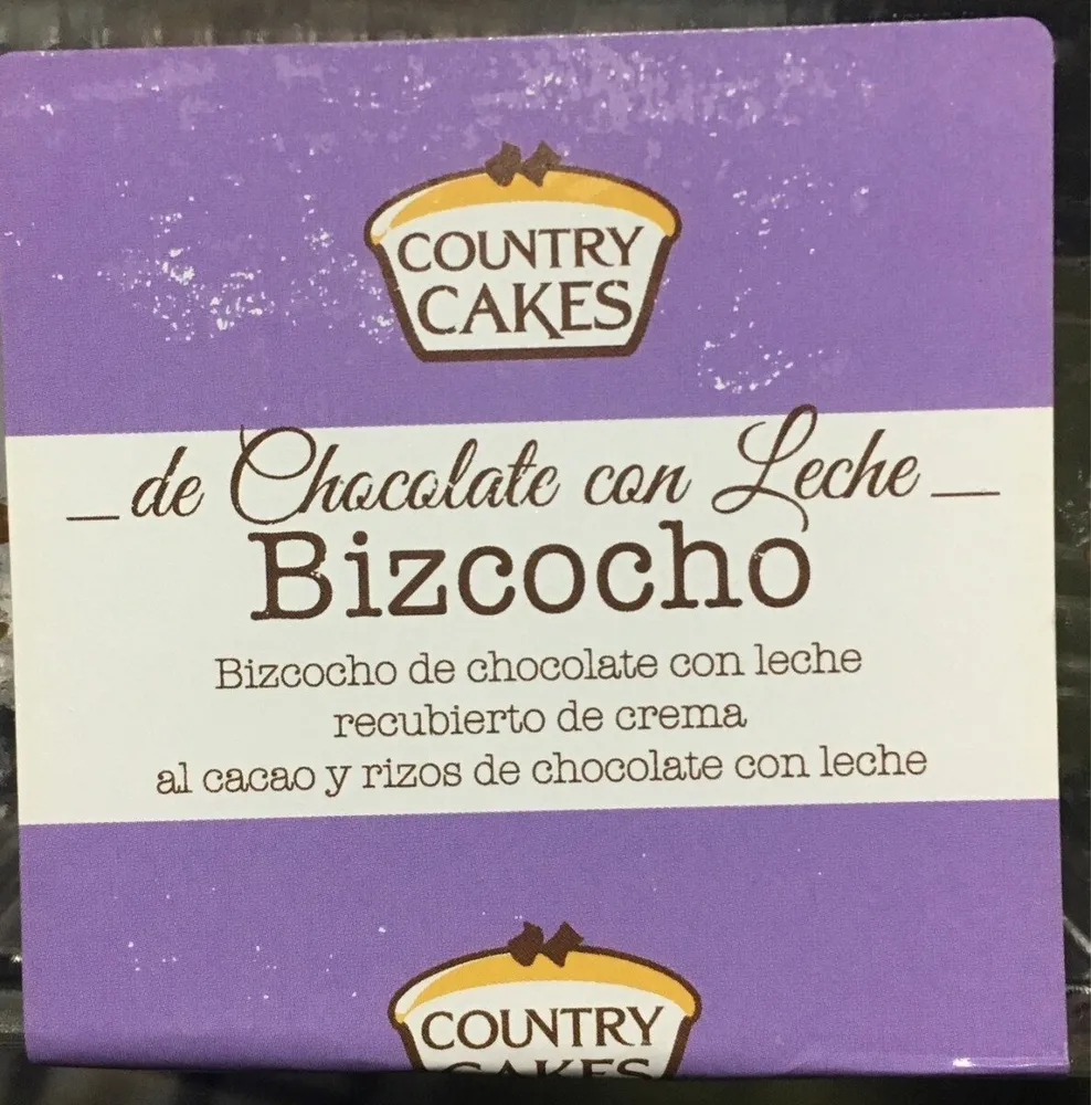 Bizcocho de chocolate con leche