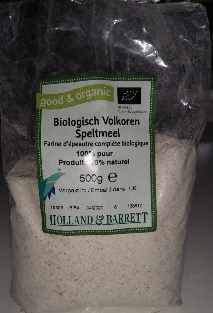 Biologisch volkoren speltmeel