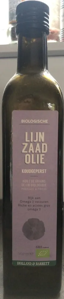Biologische lijnzaadolie koudgeperst