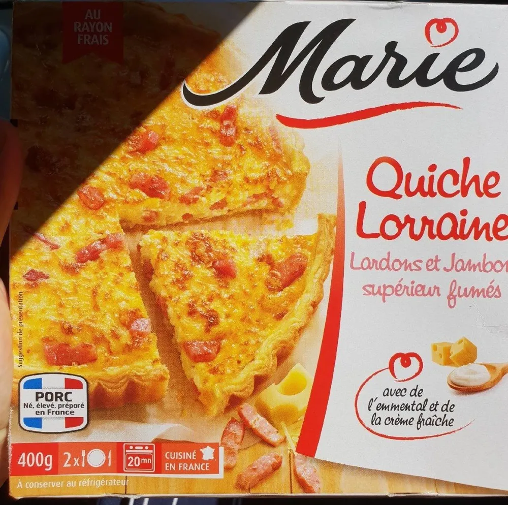 Quiche Lorraine Lardons Jambon Marie