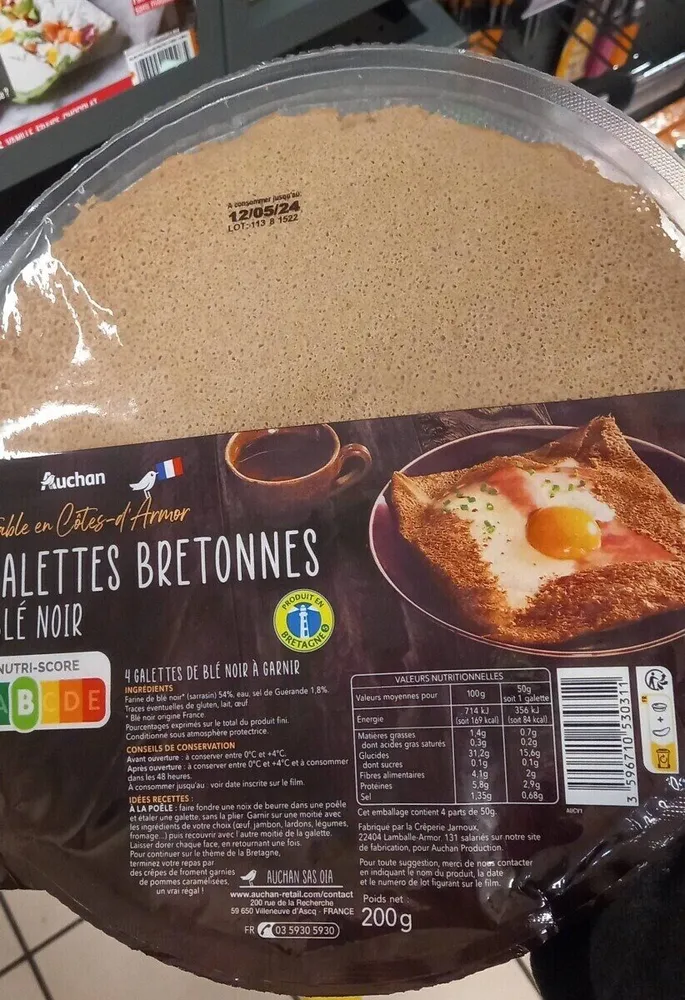4 galettes bretonnes de blé noir