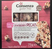 Glutenfree nut bar - cranberry pecan