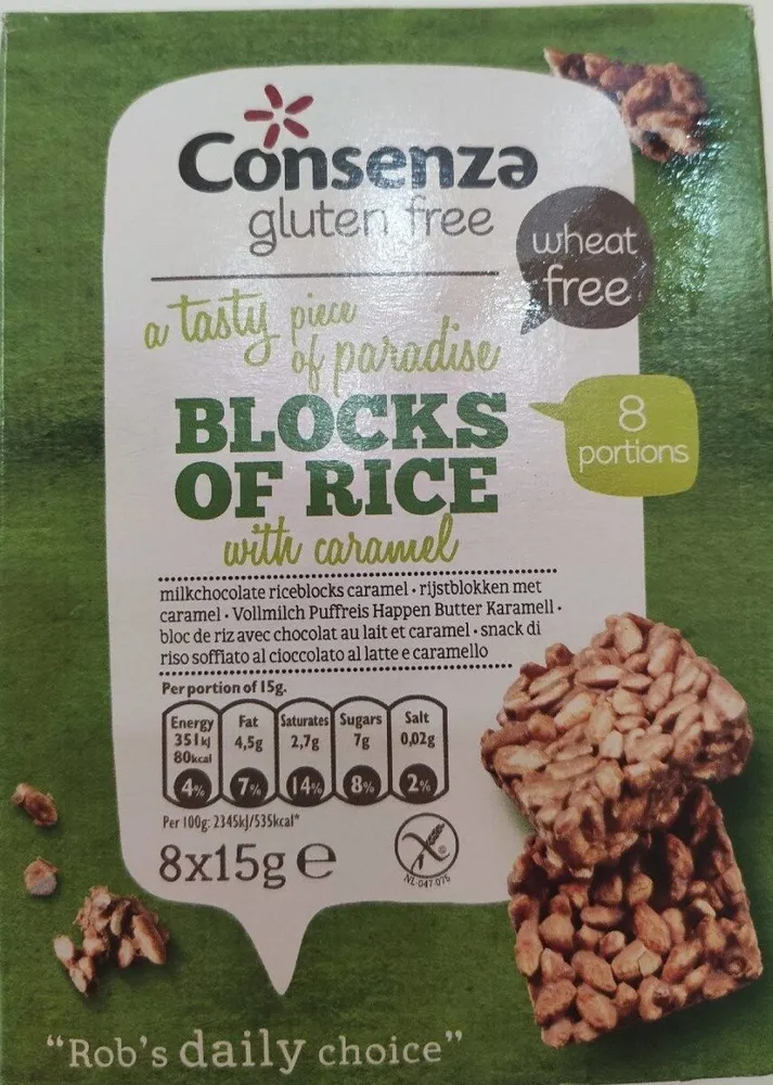 Blocks of Rice with Caramel