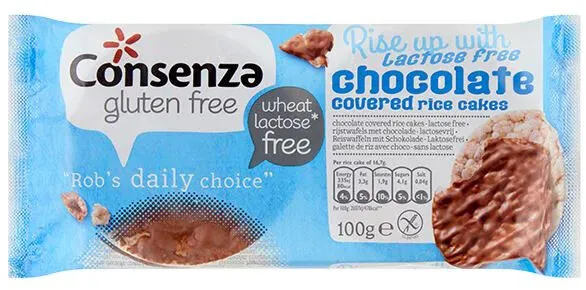 Consenza | Rice cakes milk chocolate lactose-free