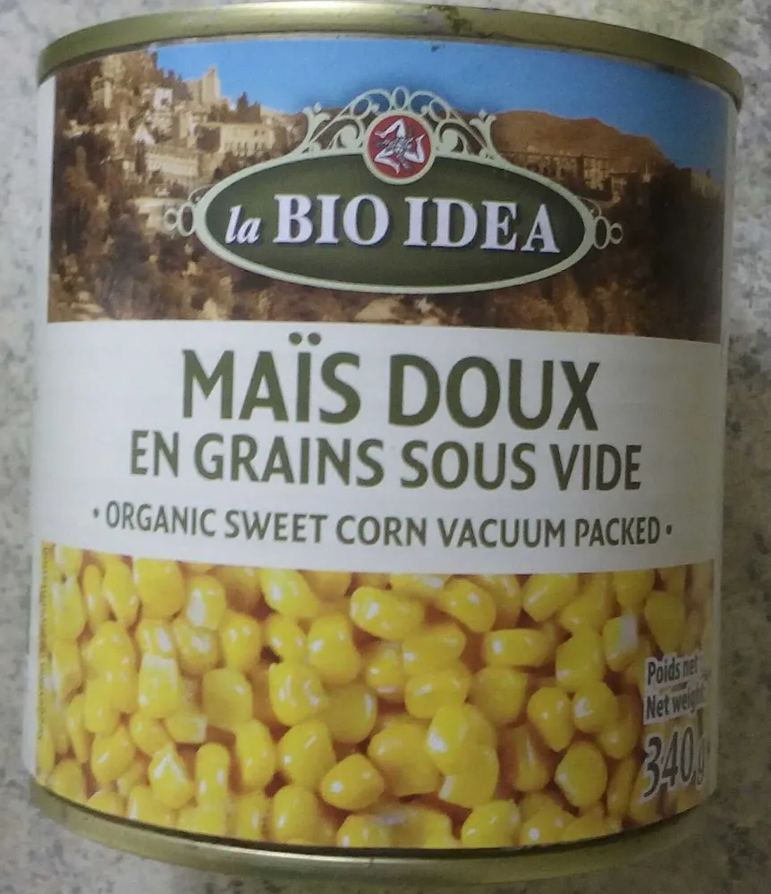 Maïs doux en grains sous vide